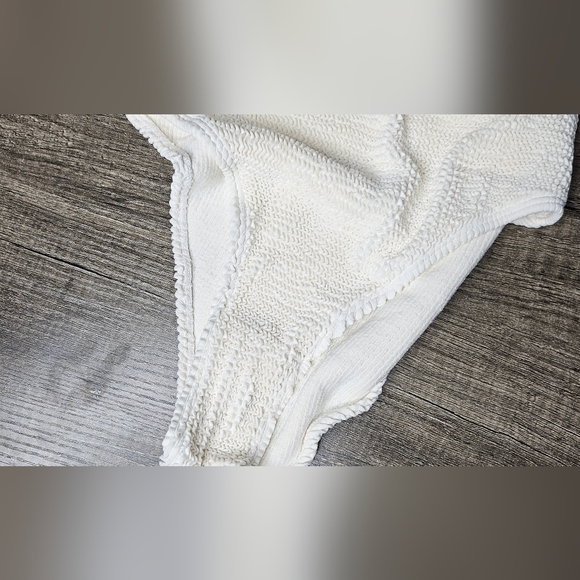 Francesca's Tabbie Crinkle One Shoulder One Piece Swimsuit  - Picture 7 of 11